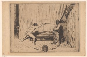 Deux escrimeurs en action - Jules de Goncourt