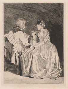 La Lecture - Jules de Goncourt, after Jean Honoré Fragonard