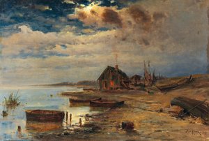 Humeur du soir sur la côte de la mer Baltique - Juli Julievich Klever