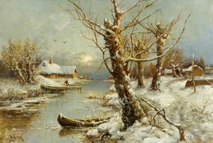 Paysage de rivière en hiver, 1897