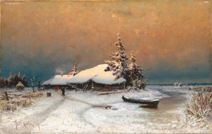 Coucher de soleil en hiver
