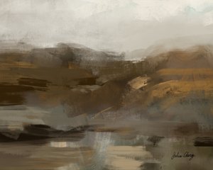 Paysage de montagne brumeux