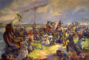 La bataille de la Neva le 15 juillet 1240, 1940 - Julia Truze Ternovskaya