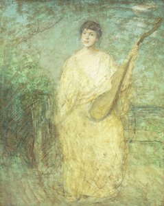 Modèle avec un luth