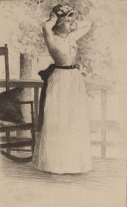 Portrait de Mlle Hoe, 1889 - Julian Alden Weir