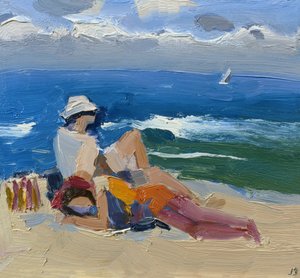 Figures près de la mer, St Ives - Julian Bailey