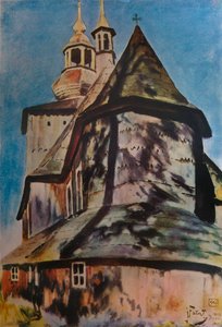 Église près de Cracovie, 1913 - Julian Falat