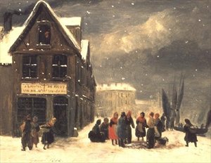 Un quai en hiver, déchargement de la prise - Julie Gobert