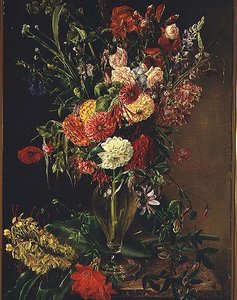 Fleurs dans un vase en verre - Julie Wilhelmine Hagen Schwarz