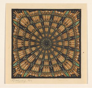 Projet pour un tapis carré - Julie de Graag (signed by artist)