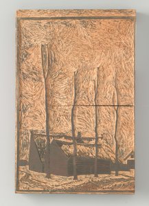 Quatre arbres près des maisons - Julie de Graag (signed by artist)