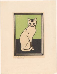 Chat assis - Julie de Graag (signed by artist)