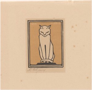 Chat assis - Julie de Graag (signed by artist)
