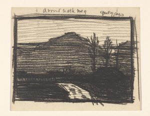 Paysage avec arbres et chemin - Julie de Graag