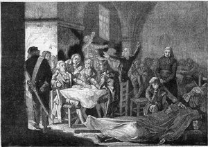 Révolution française : dernier banquet des Girondins, 30-31 octobre - Julien Leopold (after) Boilly