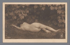 Nu féminin vu de dos, allongé dans l