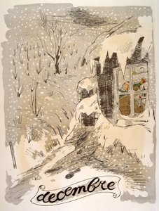 Illustration humoristique de vin 1946. Illustration par Julien Pavil