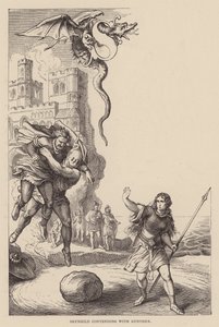 Brunhild contestant avec Gunther - Julius (after) Schnorr von Carolsfeld
