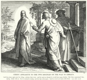 Le Christ apparaît aux deux disciples sur le chemin d