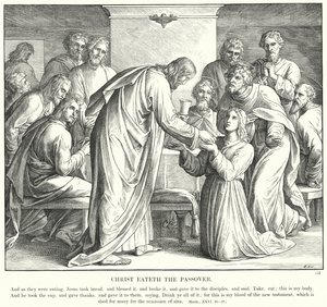 Le Christ mange la Pâque - Julius (after) Schnorr von Carolsfeld