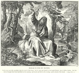 Élie nourri par des corbeaux - Julius (after) Schnorr von Carolsfeld