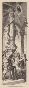 Le Conseil perfide de Hagen (gravure) - Julius (after) Schnorr von Carolsfeld