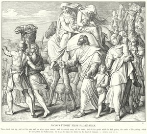 La fuite de Jacob de Padan-Aram (gravure)