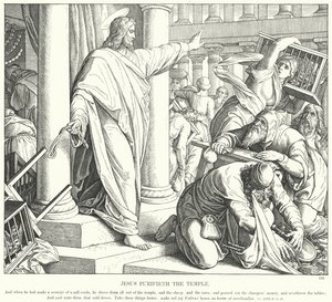 Jésus purifie le Temple - Julius (after) Schnorr von Carolsfeld