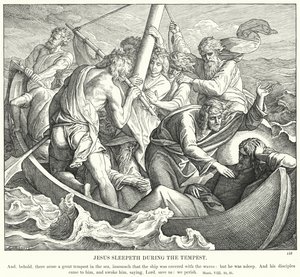 Jésus dort pendant la tempête - Julius (after) Schnorr von Carolsfeld