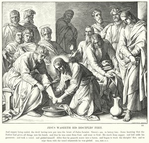 Jésus lave les pieds de ses disciples - Julius (after) Schnorr von Carolsfeld