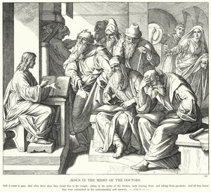 Jésus au milieu des docteurs - Julius (after) Schnorr von Carolsfeld