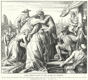 Paul prend congé des anciens d
