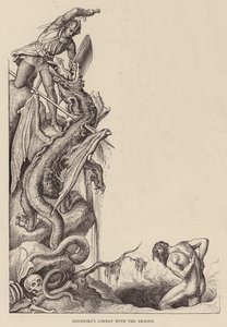 Le combat de Siegfried avec le dragon - Julius (after) Schnorr von Carolsfeld
