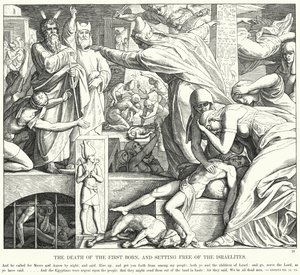 La mort du premier-né et la libération des Israélites - Julius (after) Schnorr von Carolsfeld