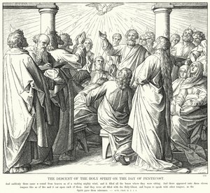 La Descente du Saint-Esprit le jour de la Pentecôte - Julius (after) Schnorr von Carolsfeld