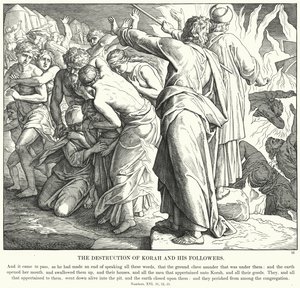 La destruction de Coré et de ses partisans - Julius (after) Schnorr von Carolsfeld