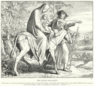 La fuite en Égypte (gravure) - Julius (after) Schnorr von Carolsfeld