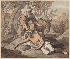 Le Bon Samaritain, Saint Luc, X, 33, 34 - Julius (after) Schnorr von Carolsfeld
