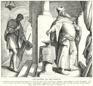 Le pharisien et le publicain (gravure)