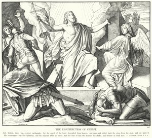 La résurrection du Christ (gravure) - Julius (after) Schnorr von Carolsfeld