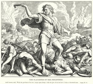 Le massacre des Philistins - Julius (after) Schnorr von Carolsfeld