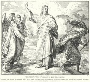 La Tentation du Christ dans le désert - Julius (after) Schnorr von Carolsfeld