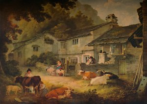 Paysage de chalet avec du bétail, à Ambleside, 1803
