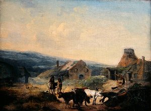 Scène rurale romantique