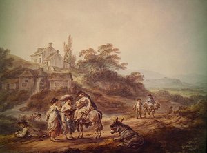 Le Moulin à eau - Julius Caesar Ibbetson