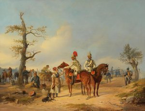 Vivandière et cuirassiers prussiens - Julius Carl Schulz