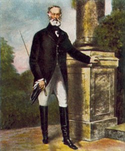 Alfred Krupp, industriel allemand (lithographie en couleur) - Julius Grun