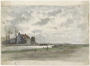 Canal avec un moulin