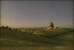 Paysage à Kolding, Jutland, au coucher du soleil - Julius Paulsen
