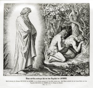 Adam et Ève cachent leur nudité, Genèse - Julius Schnorr von Carolsfeld
